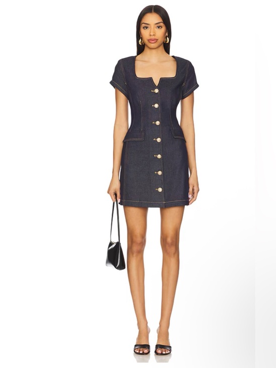 Generation Love Dresses & Skirts - Generation Love Brunella Sheen Denim Mini Dress Women's Small - NEW $415
